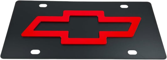Eurosport Daytona- Compatible with -, Chevrolet Bowtie on Carbon Steel License Plate