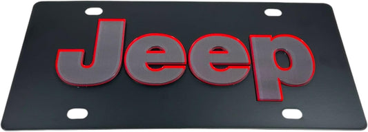 Eurosport Daytona- Compatible with -, Jeep Word - Carbon Steel License Plate