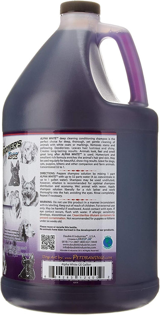 Groomers Edge Alpha White Shampoo, 1 Gallon