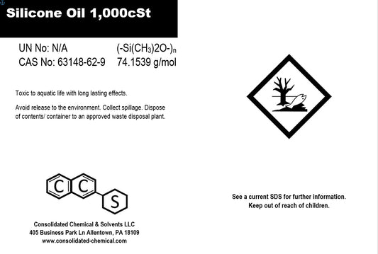 Silicone Oil 1,000cst 500ml (16oz) High Purity