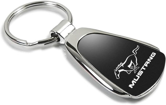 Au-Tomotive Gold KCK.MUS Ford Mustang Tear Drop Keychain, Black