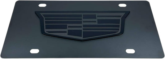 Eurosport Daytona- Cadillac Blackout Logo, Compatible with 2014- Current - Carbon Steel License Plate