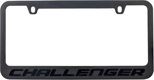 Compatible with Dodge Challenger Stealth Blackout License Plate Frame