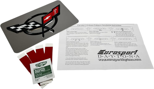 Eurosport Daytona- Compatible with 1997-2004 C5 Exhaust Enhancer Plate - C5 Flags (Stainless Steel)