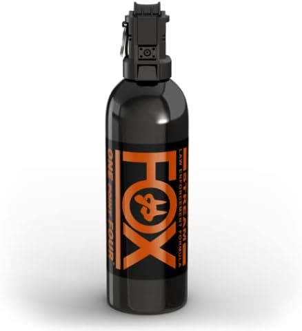 Fox Labs, 16 Ounce Pepper Spray, 1.4 Major Capsaicinoids 20 Foot Range, Pistol Grip, Stream Spray