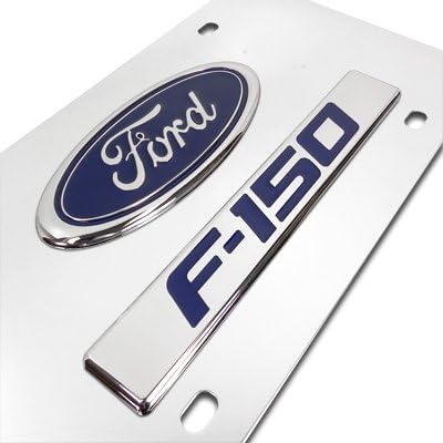 Au-Tomotive Gold, INC. Ford F-150 3D Logo and Nameplate Chrome Steel License Plate