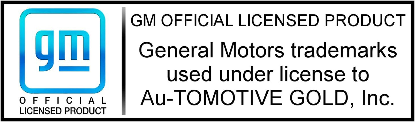 Au-Tomotive Gold Inc. Officially Licensed Dual Logo on License Plate for Cadillac (Chrome on Mirrored)