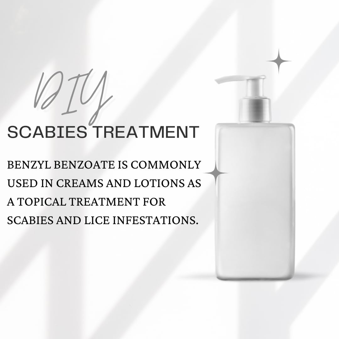 Benzyl Benzoate - USP Grade Perfect for Cosmetics, Hair & Scalp Products | Made in USA - 250mL (8 Fl Oz)