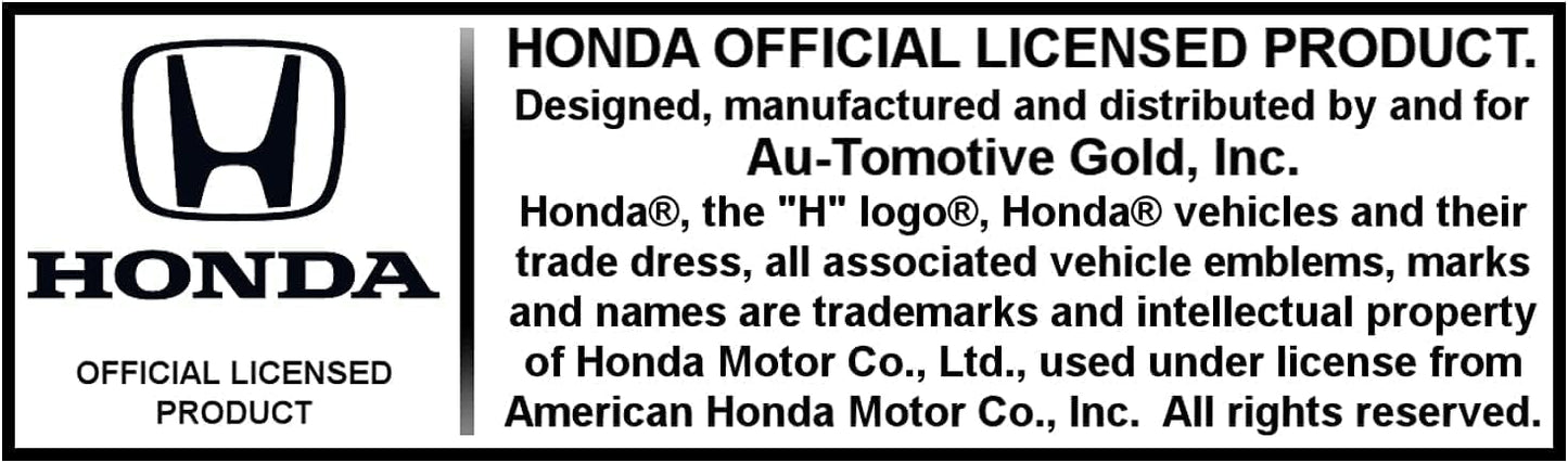 Au-TOMOTIVE GOLD, INC. Officially Licensed UV Printed Logo on Black Polycarbonate Notched License Plate Frame for Honda Trailsport (Orange)