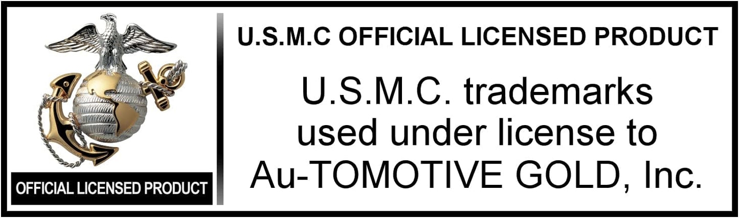Au-TOMOTIVE GOLD, INC. Officially Licensed Laser Etched Logo License Frame for U.S. Marine Corps. (Rugged Black)