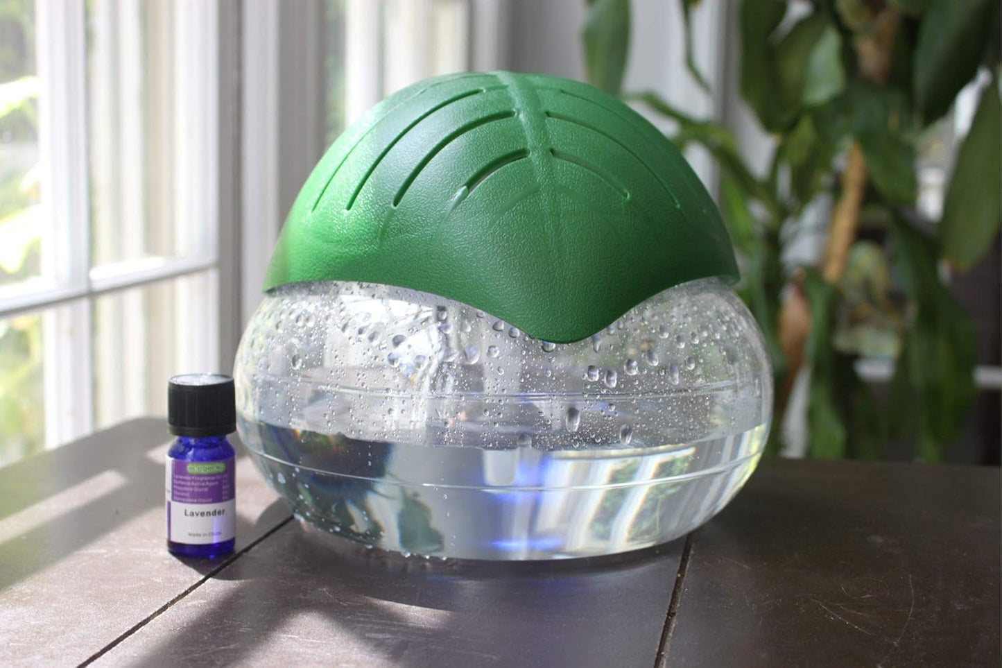 Green Leaf Air Revitalizer, Air Freshener, Room Aromatizer, Aroma and Essential Oil Diffuser with 10ML Lavender Oil