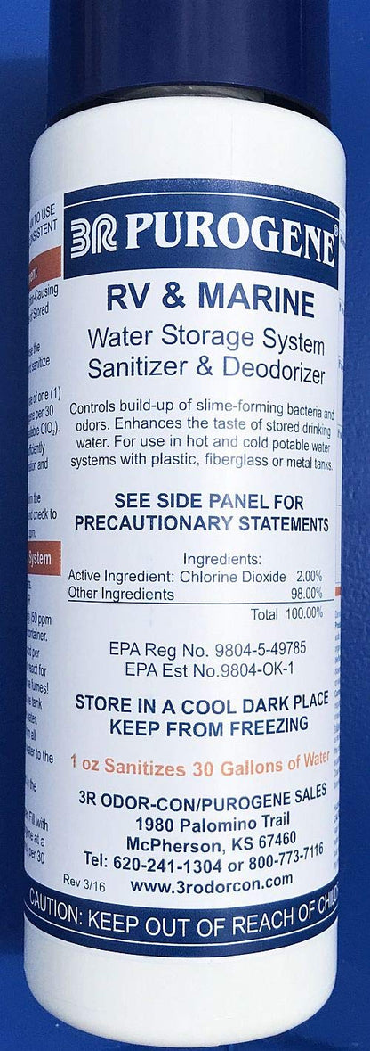BayTec 16oz Purogene Drinking Water Treatment and Water System Sanitizer. in Water Sanitizes and Water Storage Systems, Provides for Long-Term Storage of Drinking Water
