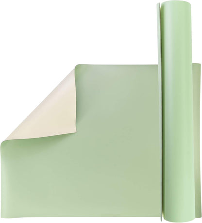 Pacific Arc Vinyl Board Cover. Self Healing and Stain Resistant Green/Ivory Sheet, 37.5 inches by 60 inches