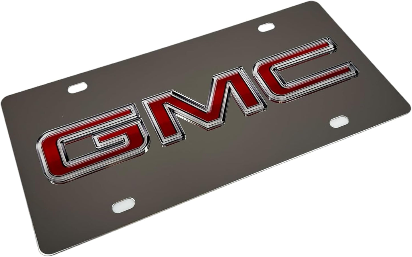 Eurosport Daytona- Compatible with -, GMC Badge -Stainless Steel License Plate