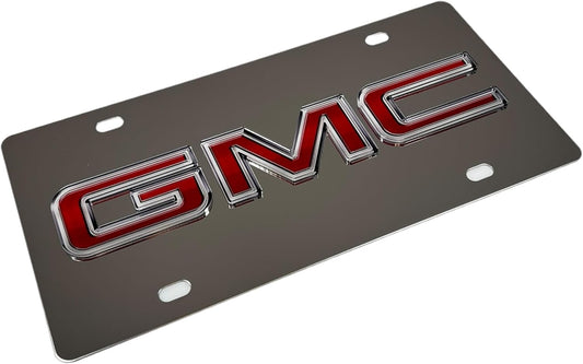 Eurosport Daytona- Compatible with -, GMC Badge -Stainless Steel License Plate
