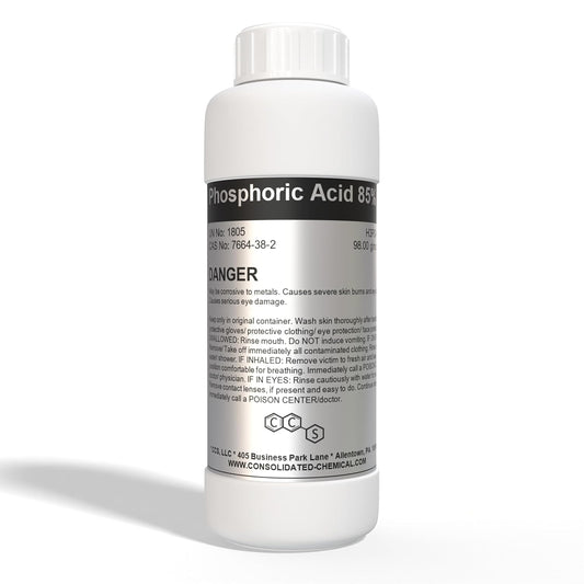Phosphoric Acid 85% - High Purity Industrial Grade - Premium Multi-Purpose Use for Cleaning, Etching, Rust Removal, and More. (500mL)