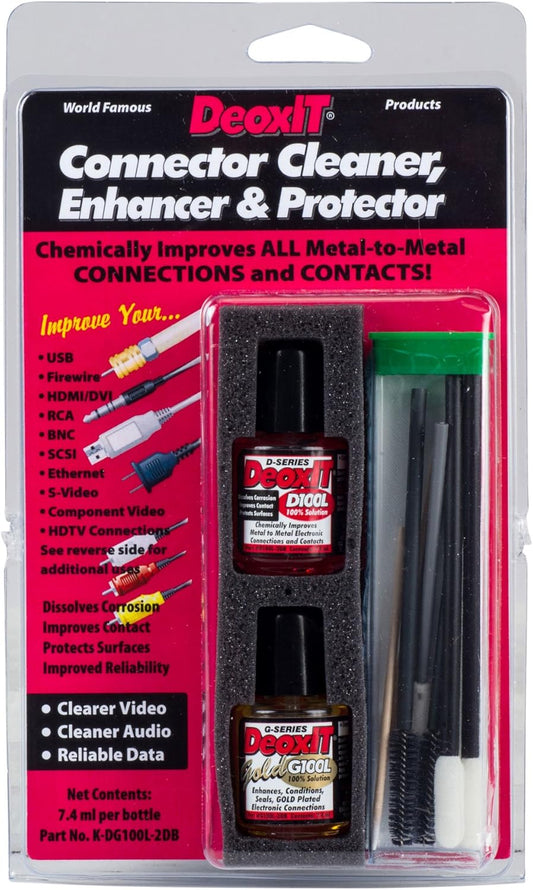 CAIG LABORATORIES DeoxIT® Gold Audio/Video/Data Connector Cleaner, Enhancer & Protector Kit