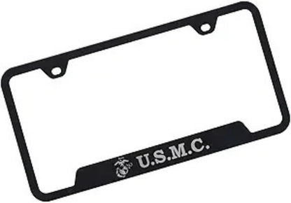 Au-TOMOTIVE GOLD, INC. Officially Licensed Laser Etched Logo License Frame for U.S. Marine Corps. (Rugged Black)