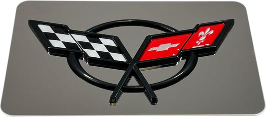 Eurosport Daytona- Compatible with 1997-2004 C5 Exhaust Enhancer Plate - C5 Flags (Stainless Steel)