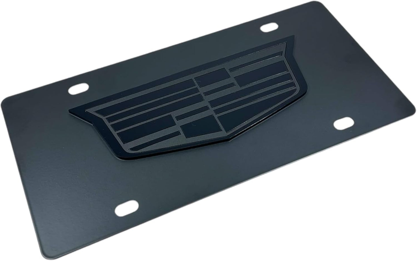Eurosport Daytona- Cadillac Blackout Logo, Compatible with 2014- Current - Carbon Steel License Plate