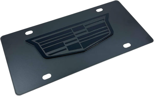 Eurosport Daytona- Cadillac Blackout Logo, Compatible with 2014- Current - Carbon Steel License Plate