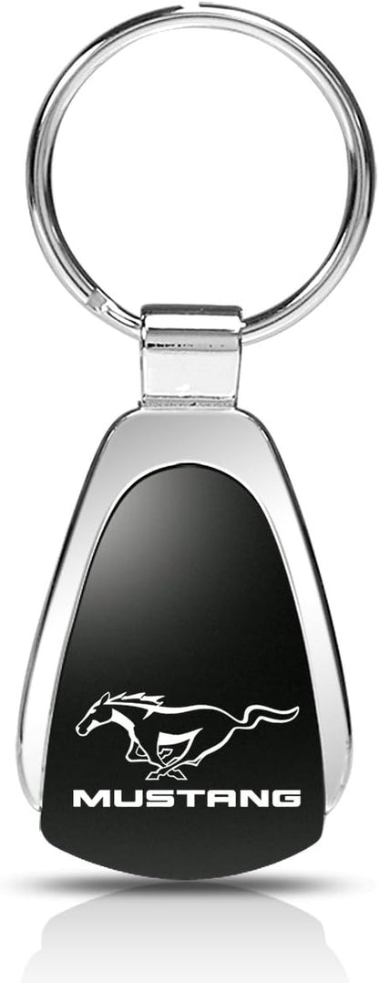 Au-Tomotive Gold KCK.MUS Ford Mustang Tear Drop Keychain, Black