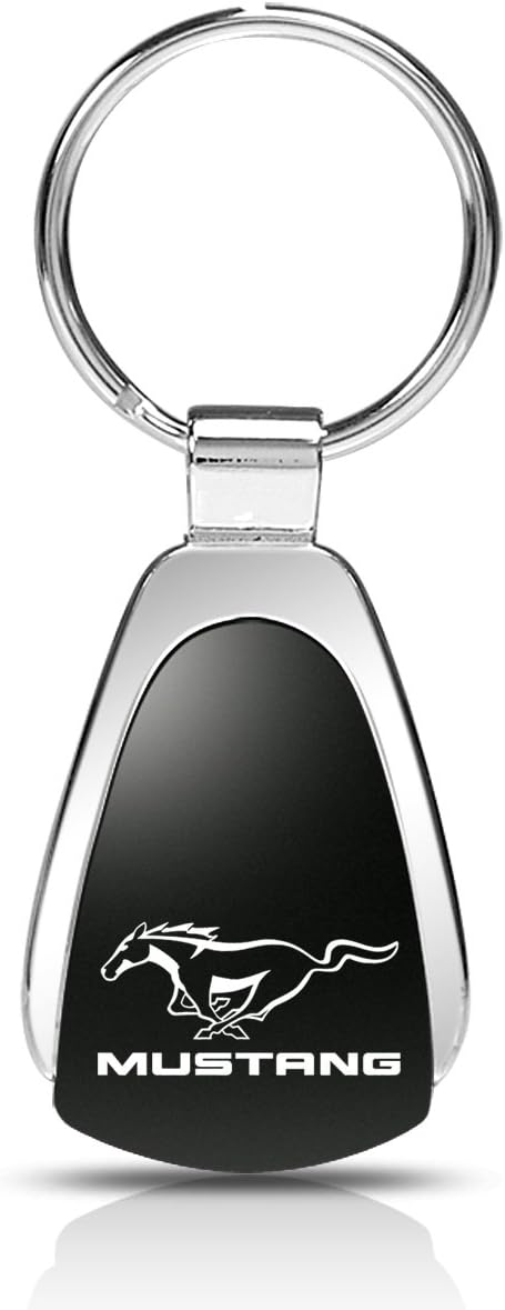 Au-Tomotive Gold KCK.MUS Ford Mustang Tear Drop Keychain, Black
