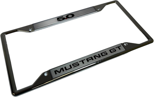 Eurosport Daytona- Compatible with - Ford - Mustang GT 5.0 - Chrome License Plate Frame