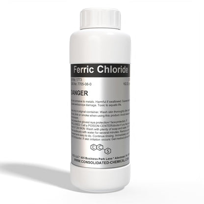 Ferric Chloride - High Concentration Chloride Solution - Wide Applications - Ideal as Etching Cream, Coagulant for Water Treatment - Copper and Stainless Steel Etchant Solution 500mL (16 Fl Oz)