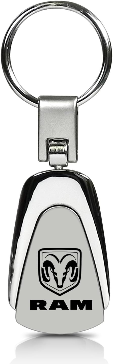 Au-tomotive Gold, INC Dodge RAM Chrome Metal Tear Drop Key Chain