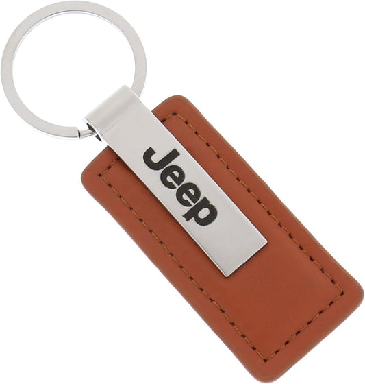 Au-Tomotive Gold, INC. Jeep Brown Leather Key Chain