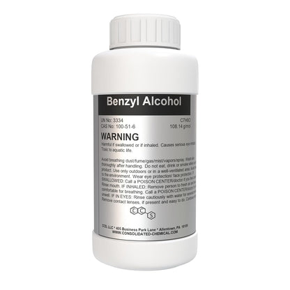Benzyl Alcohol High Purity - New Tamper-Evident Sealed Bottles 1000ml (32 FL Oz)