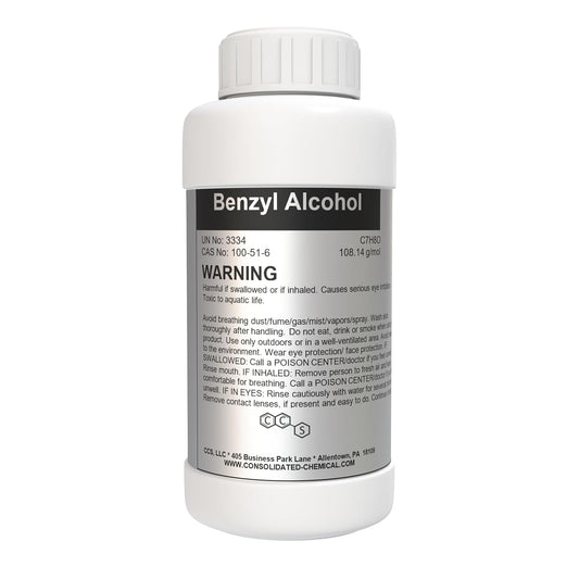 Benzyl Alcohol High Purity - New Tamper-Evident Sealed Bottles 1000ml (32 FL Oz)