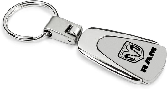 Au-tomotive Gold, INC Dodge RAM Chrome Metal Tear Drop Key Chain