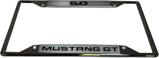 Eurosport Daytona- Compatible with - Ford - Mustang GT 5.0 - Chrome License Plate Frame