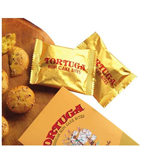 TORTUGA Gourmet Rum Cake Bites with Walnuts - The Perfect Premium Gourmet Gift for Stocking Stuffers, Gift Baskets, and Christmas Gifts - Great Cakes for Delivery