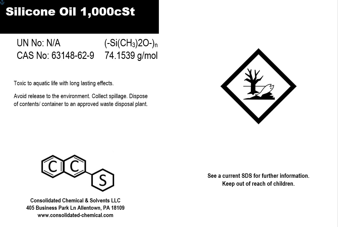 Silicone Oil 1,000cst 500ml (16oz) High Purity