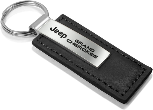 Au-Tomotive Gold, Inc. Leather Key Fob for Jeep Grand Cherokee (Black)