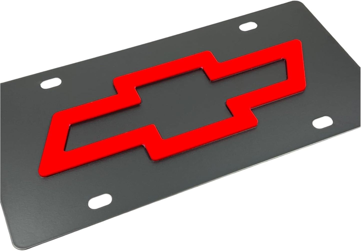Eurosport Daytona- Compatible with -, Chevrolet Bowtie on Carbon Steel License Plate