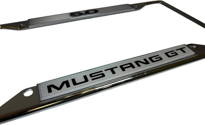 Eurosport Daytona- Compatible with - Ford - Mustang GT 5.0 - Chrome License Plate Frame