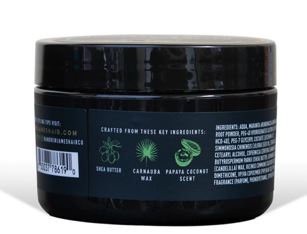 ANDREW JAMES Be Easy | Cream Pomade | Firm Strong Hold | Natural Matte Finish | 4 Ounce