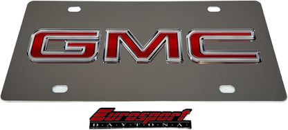 Eurosport Daytona- Compatible with -, GMC Badge -Stainless Steel License Plate