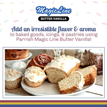 Magic Line Butter Vanilla Flavoring Oil for Baking - Replaces Vanilla Flavor Extracts (32 Ounces)
