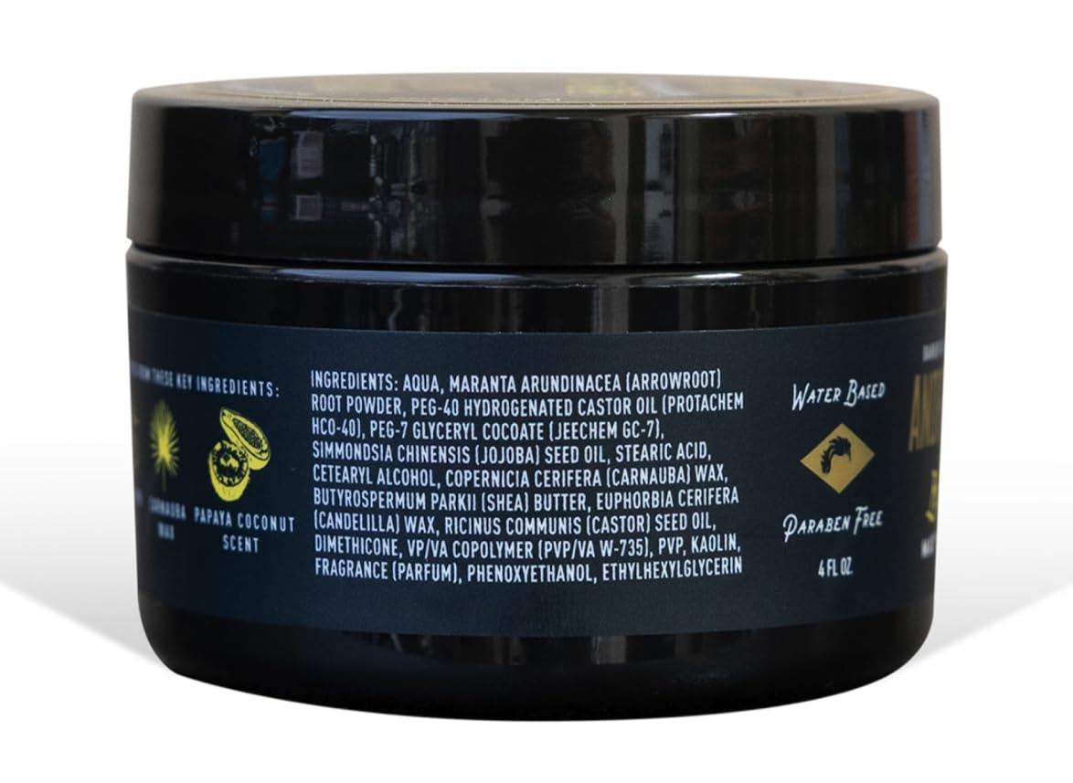 ANDREW JAMES Matte Pomade 4 Ounce | BE EASY LITE | Natural Matte Look| Medium Hold Pomade | Sulfate Free | Provides A Fuller Look For Your Hair | Made For Men And Women