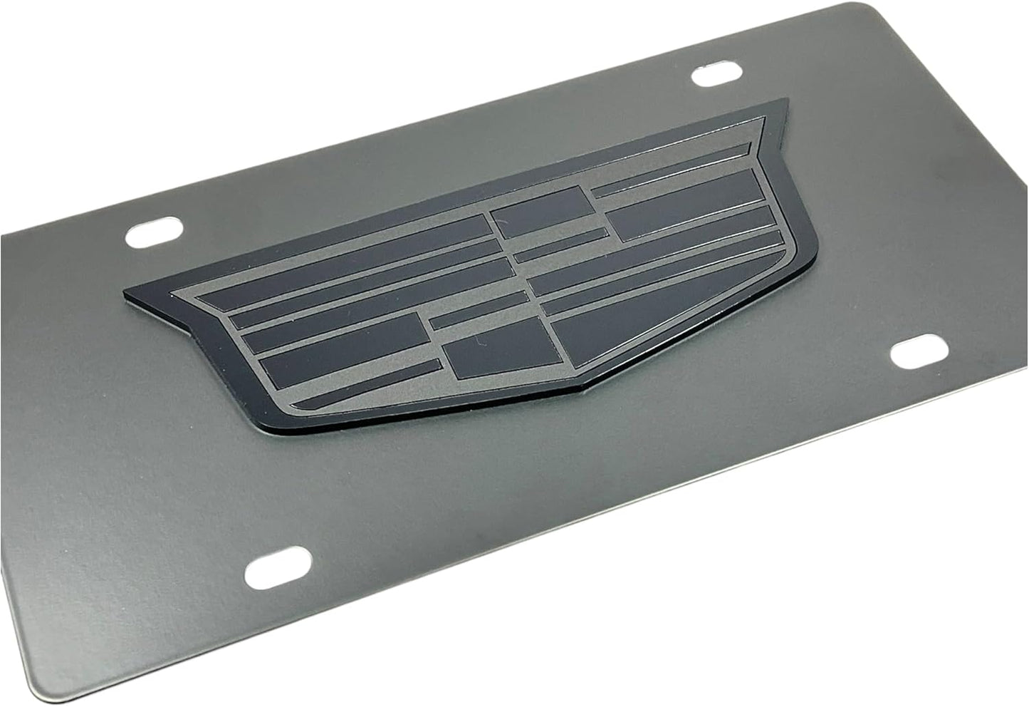 Eurosport Daytona- Cadillac Blackout Logo, Compatible with 2014- Current - Carbon Steel License Plate