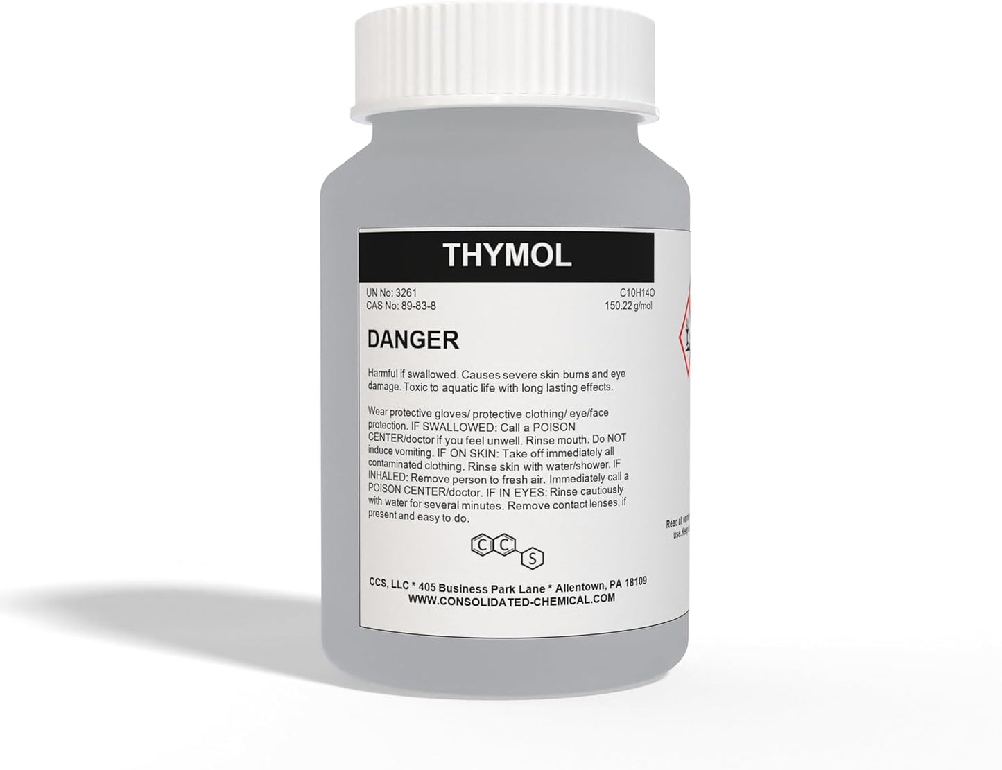 CCS CONSOLIDATED CHEMICAL & SOLVENTS Thymol Crystals High Purity Aroma Compound 25g