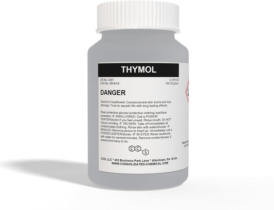 CCS CONSOLIDATED CHEMICAL & SOLVENTS Thymol Crystals High Purity Aroma Compound 25g