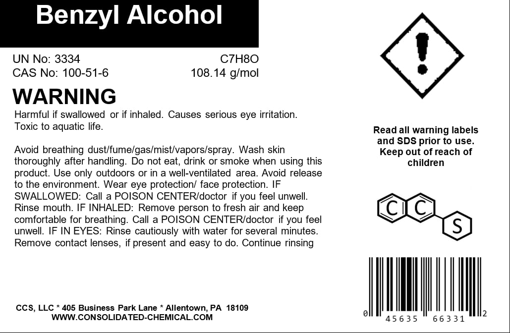 Benzyl Alcohol High Purity - New Tamper-Evident Sealed Bottles 1000ml (32 FL Oz)