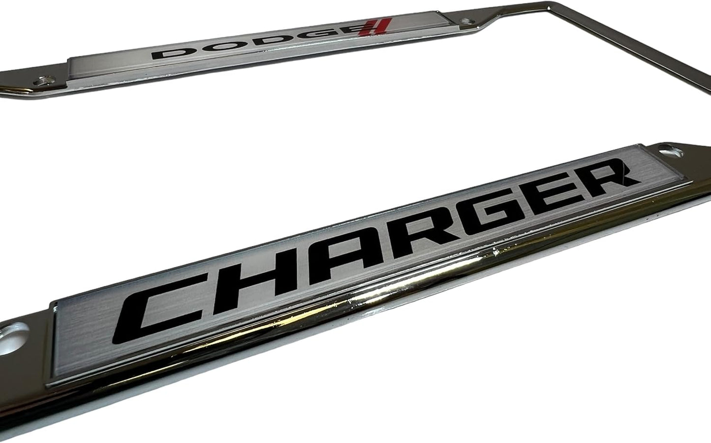 Eurosport Daytona- Compatible with -, Dodge Charger with Stripes License Plate Frame