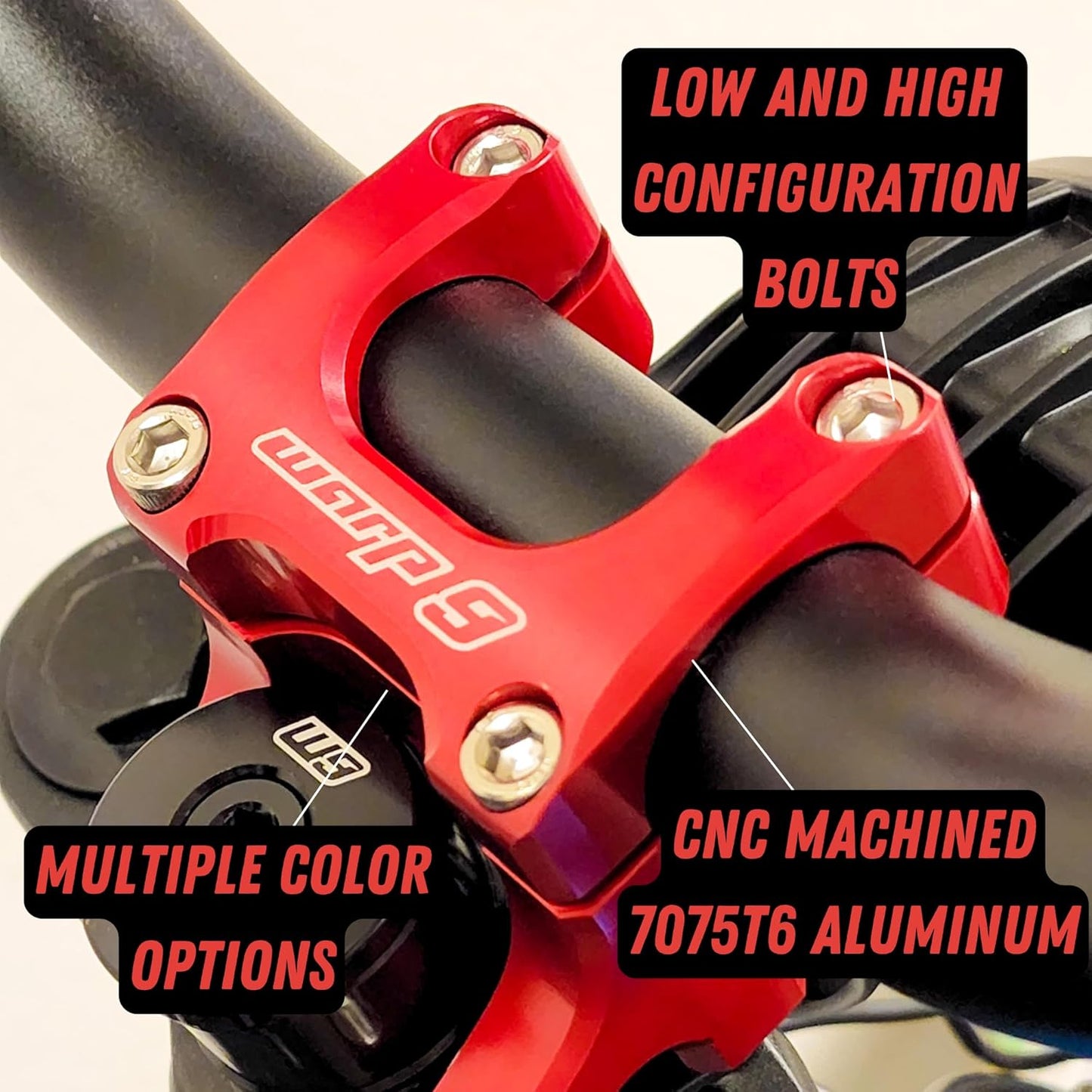 Warp 9 Bar Mount for E-Motos - Talaria, Surron, E-Ride Pro, 79Bike - Triple Clamp Handlebar Bar Mount, 20mm Spacer, Riser, Bolts - Multiple Color Options - Electric Bike Part